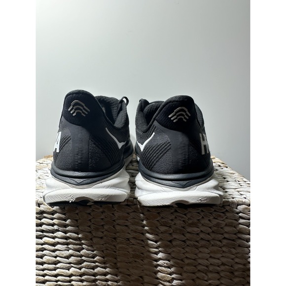 Hoka One One Clifton 9 Running Shoes Mens 12.5 2E WIDE Black Comfort Sneaker - Picture 5 of 15